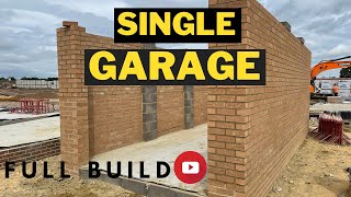 Single Garage  Full build  Bricklaying