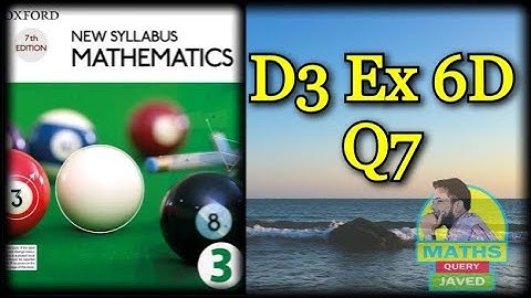 Q7 || Ex-6D || D3 || NSM || Coordinate Geometry || O