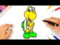 HOW TO DRAW KOOPA TROOPA | SUPER MARIO BROS