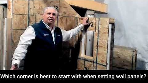When building with SIPs, which corner is best to start with when setting wall panels