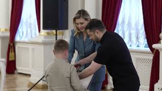 Volodymyr and Olena Zelenskyy presented children with the first Future of Ukraine awards, June 2025