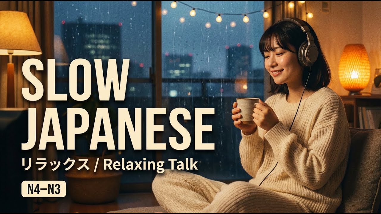 Cozy Japanese Night Routine 🛀 Slow Listening Practice [N4-N3]
