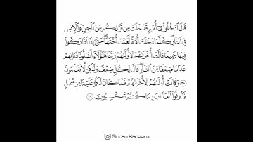 القارئ ماهر المعيقلي - سورة الأعراف - من الآية 38 إلى الآية 39