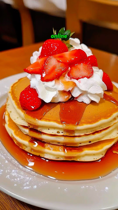 Banana Strawberry pancakes