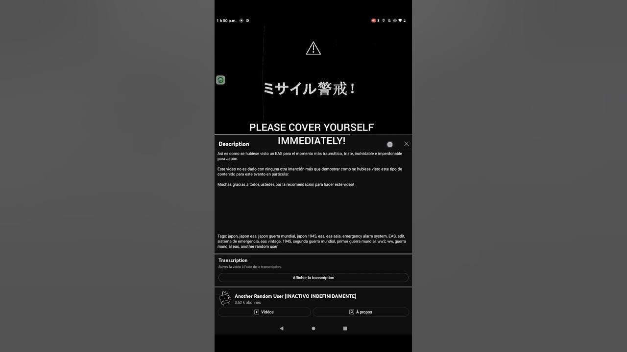 japan eas alarm all traduct in English) official alarm japan YouTube