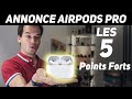 Airpods pro  les 5 points forts par rapport aux airpods 2me gnration  annonce officielle