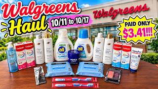 SAVED OVER 96%!!! - Walgreens Haul - 10/11 to 10/17 - PAID ONLY $3.41!!! - Just .17¢ an Item!!! 🔥🔥