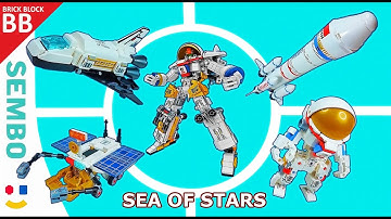 4 in 1 combiner : Sea of Stars FINAL ⚡️ Unboxing & Speed build brick Lego Transformers Sembo 203331