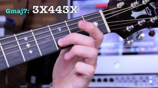 Major7 Guitar Lesson - E String Root - Jazz Chords