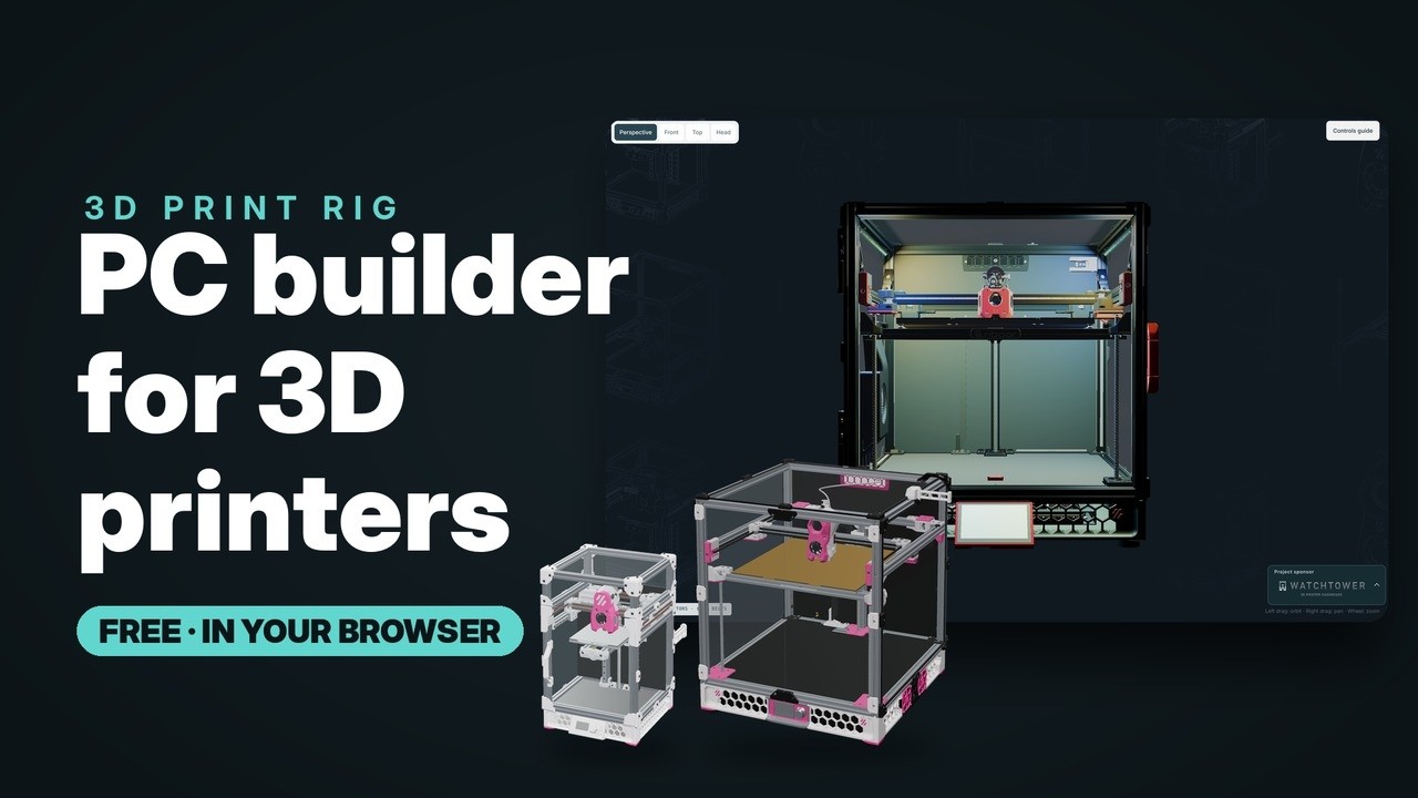 I made a free PC builder for 3D printers
