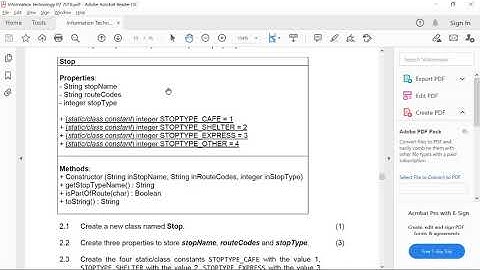 2018 IEB IT Practical Examination - Explanation