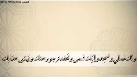 القارئ محمد النقيب دعاء القنوت