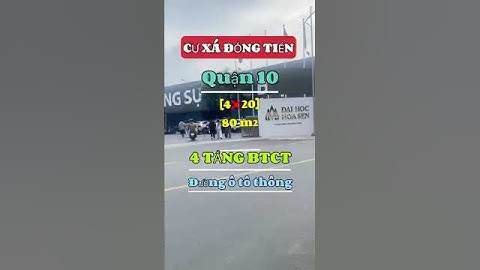Nhà Khu Cư Xá Đồng Tiến Quận 10 #batdongsan #muabannha