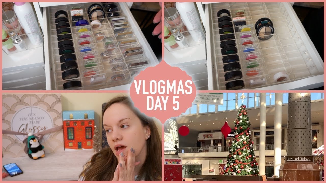 VLOGMAS DAY 5 | Eyeshadow Declutter, Advent Calendars & the Mall!