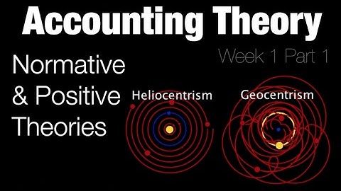 Accounting Theory - Week 1 Part 1/2