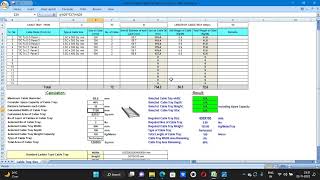 How to Calculate & Select Size of Cable Tray by using Microsoft Excel Tool in Hindi