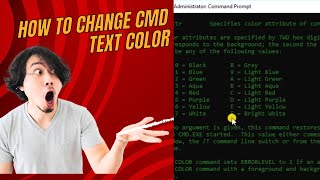 CMD Hacks: Changing Text Color