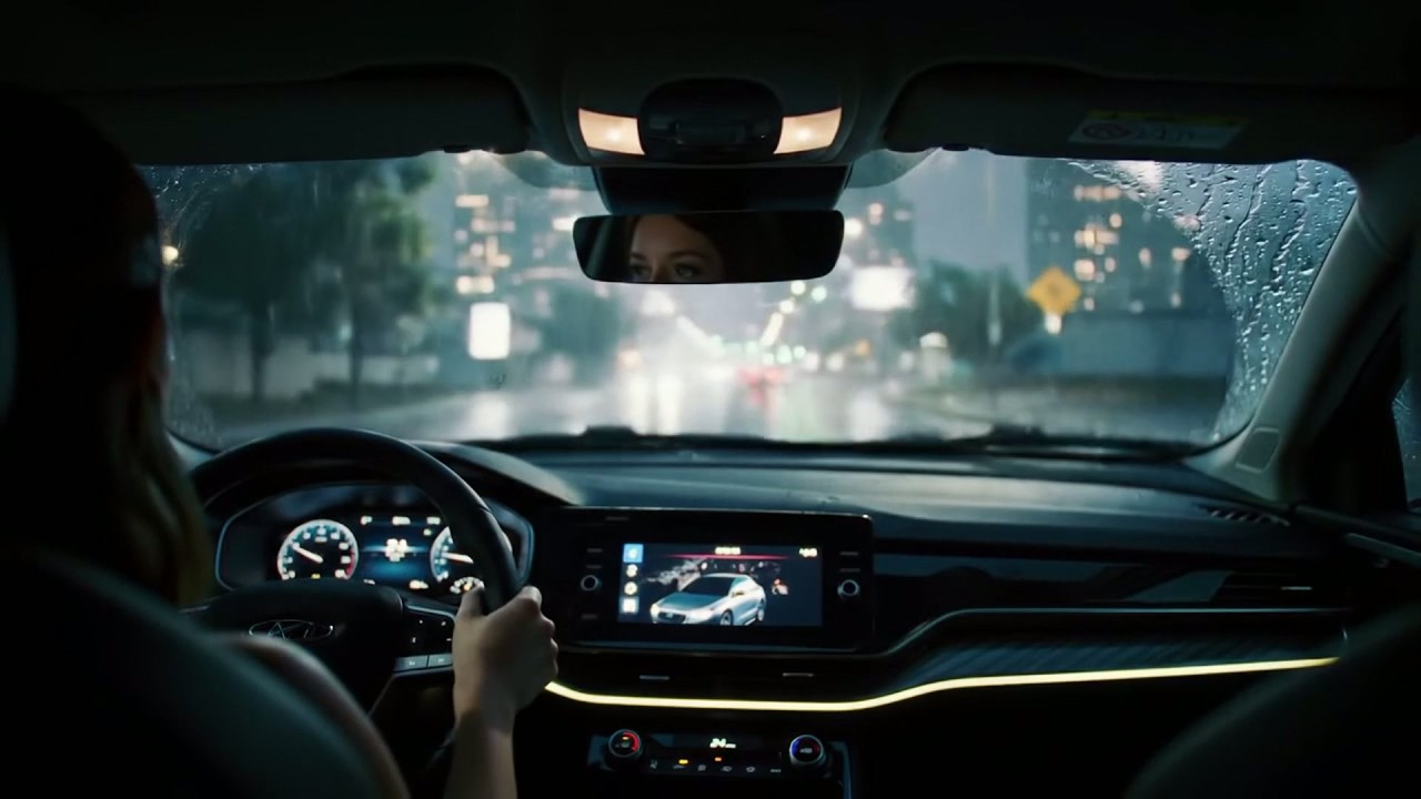 Boring Night Rain Driving with Thunder - Dark Screen Sounds for Sleep