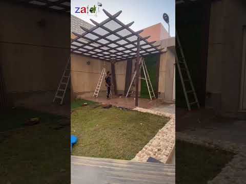 ديكورات خارجية عشب جداري مع بديل الخشب جوال و واتس 0551783705 