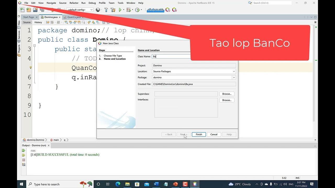 bai01 Domino game on Java - YouTube