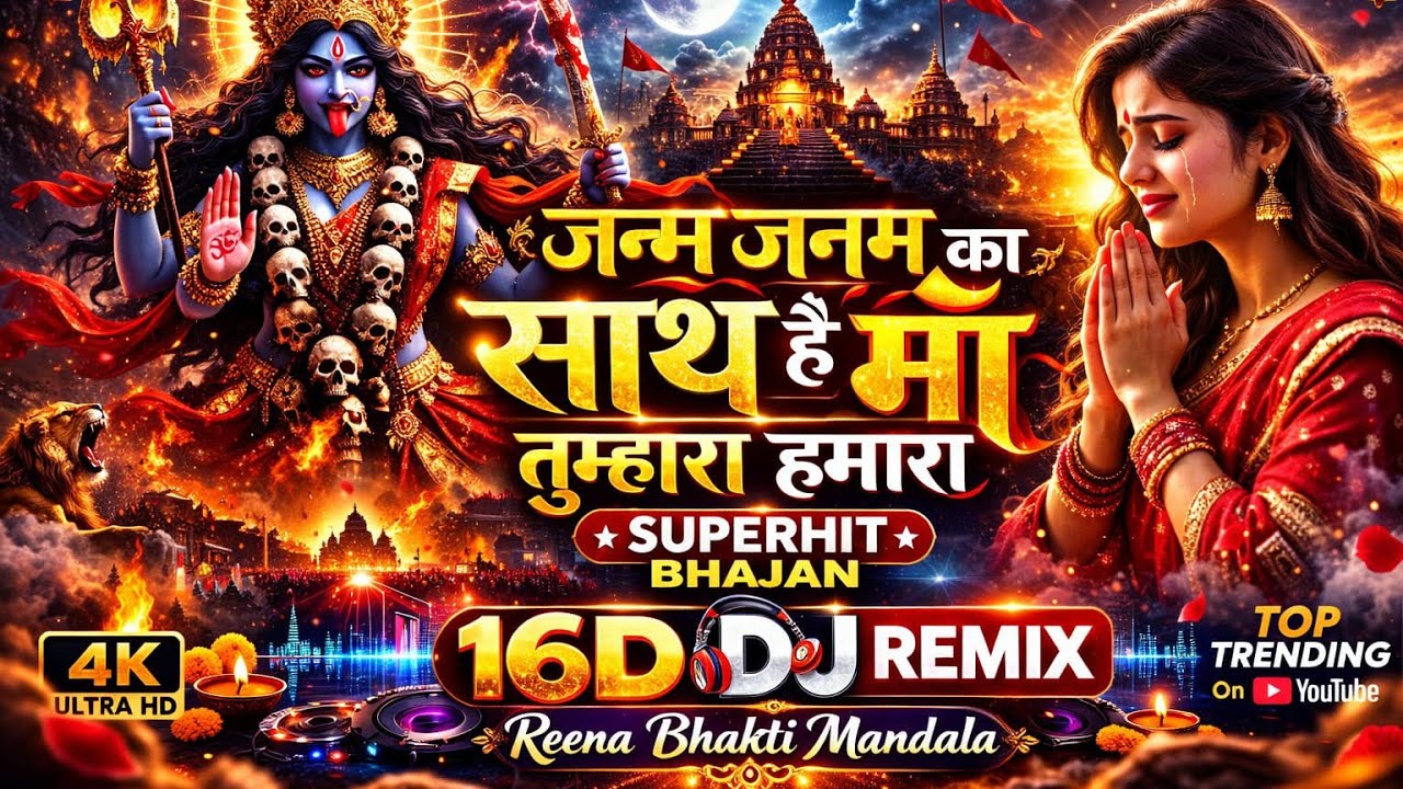 जनम जनम का साथ है माँ तुम्हारा हमारा | Maa Kali Superhit Bhajan 2026 | 16D DJ Dhamaka Remix | 