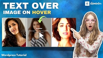 How to Add Text Over Image on Hover Elementor Free🔥 | NO CODING