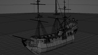 black pearl 3d modeling (maya).pirate of the Caribbean ⚓