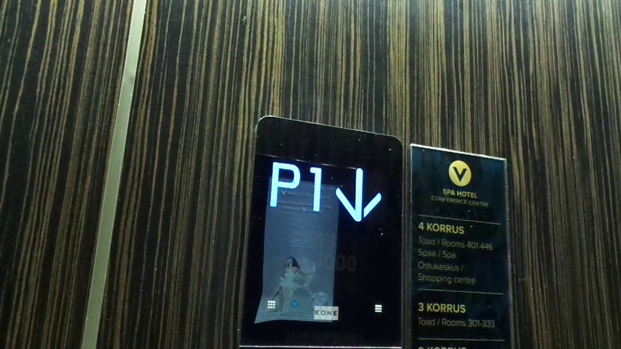 Fast 2016 KONE Monospace MRL Traction Elevator @ The V Spa Hotel & Conference Center, Tartu, Estonia