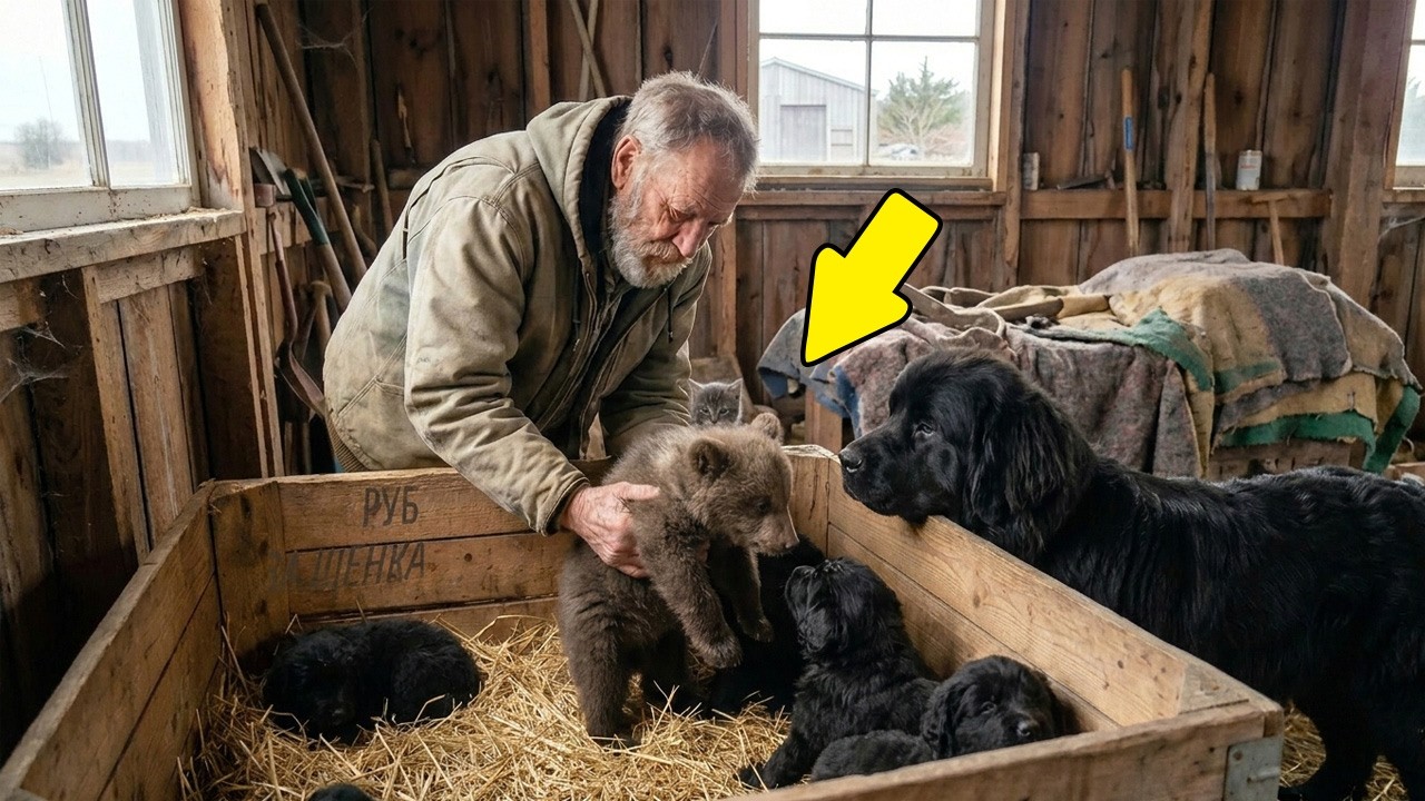 A dog gave birth to 8 puppies, but when the owner looked closely at one of them, he froze!