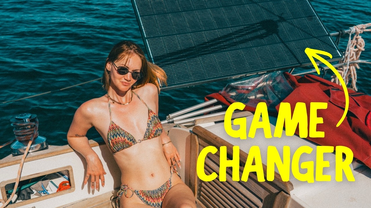 ⁣Solar Panel Install on Our 34ft Sailboat (Renogy Shadowflux)
