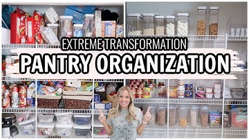 EXTREME PANTRY MAKEOVER | PANTRY DEEP CLEAN, DECLUTTER, AND ORGANIZE | FUNCTIONAL PINTEREST PANTRY