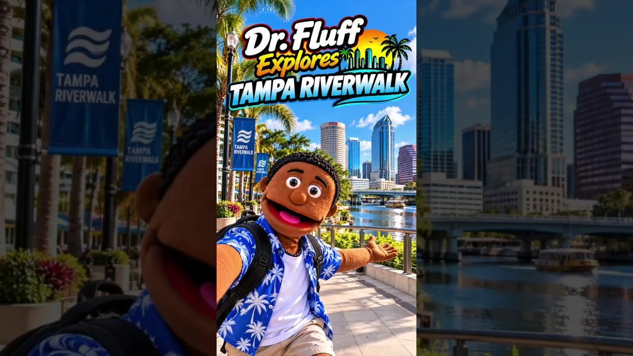 Dr Fluff Takes on the Tampa Riverwalk! #tampa #Florida #TampaRiverwalk