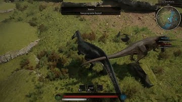 Path of Titans: Hungry suchomimus vs daspletosaurus