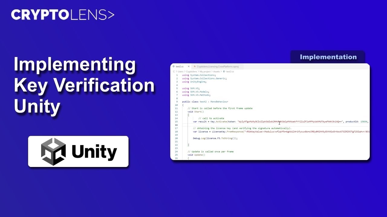 License and Monetize Unity Applications with Cryptolens - Key ...