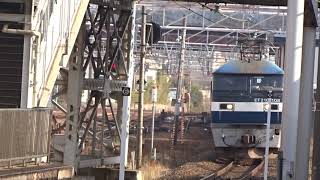 EF210-108牽引貨物列車　西明石駅通過（HD版）