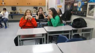 Physics 11 Pan Flute Orchestra performance.