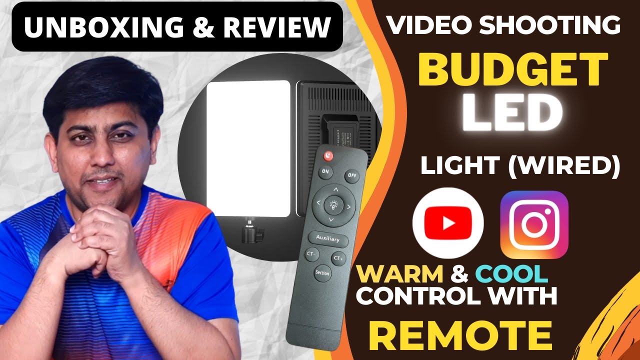 Videography LED Panel Light with Remote Control YouTube