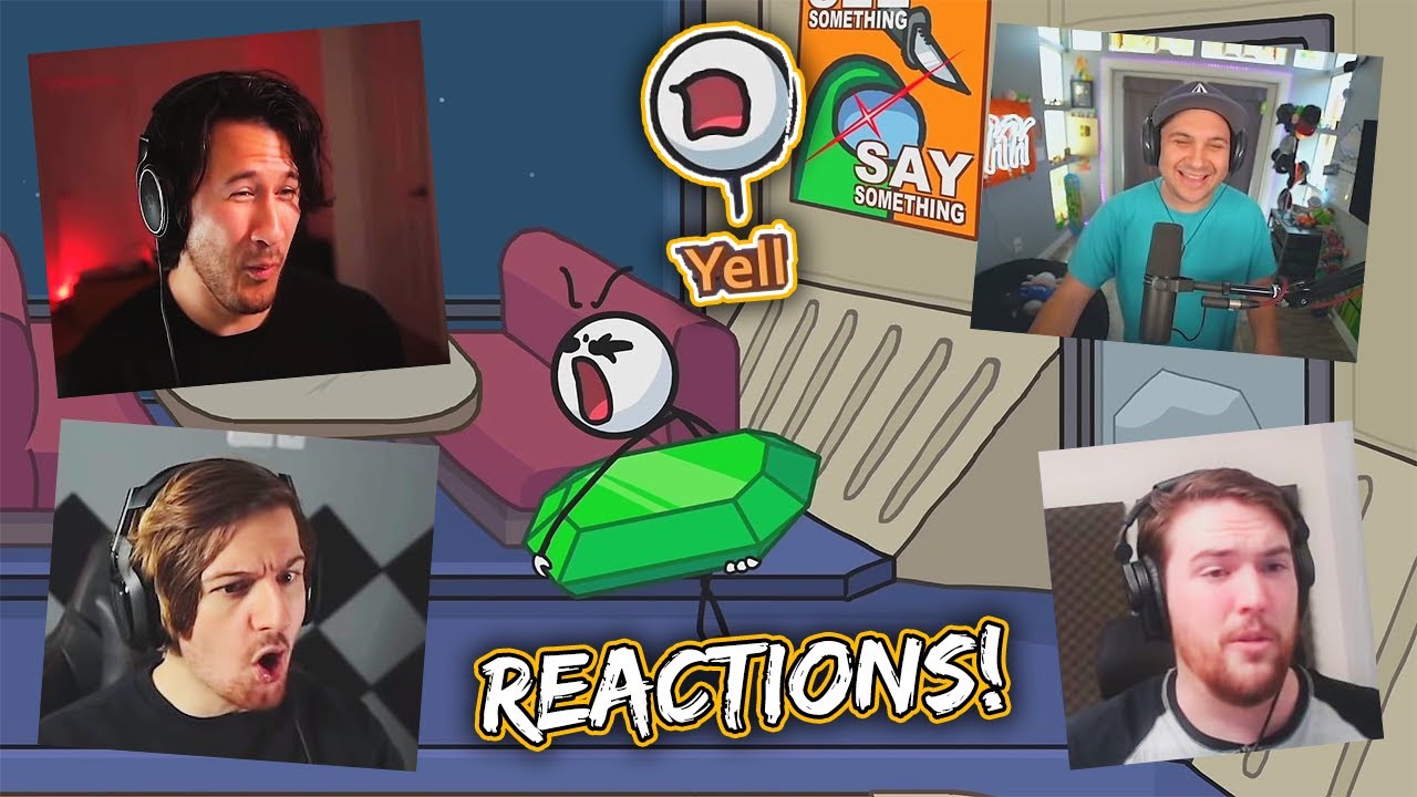 Youtuber's React To Yell Option! (Skyrim Reference) [Henry Stickmin - Completing The Mission]