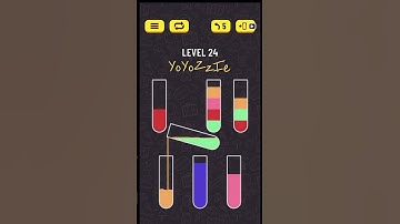 Water Sort Puzzle Level 24, Walkthrough 🧪🧪🧪, #shorts