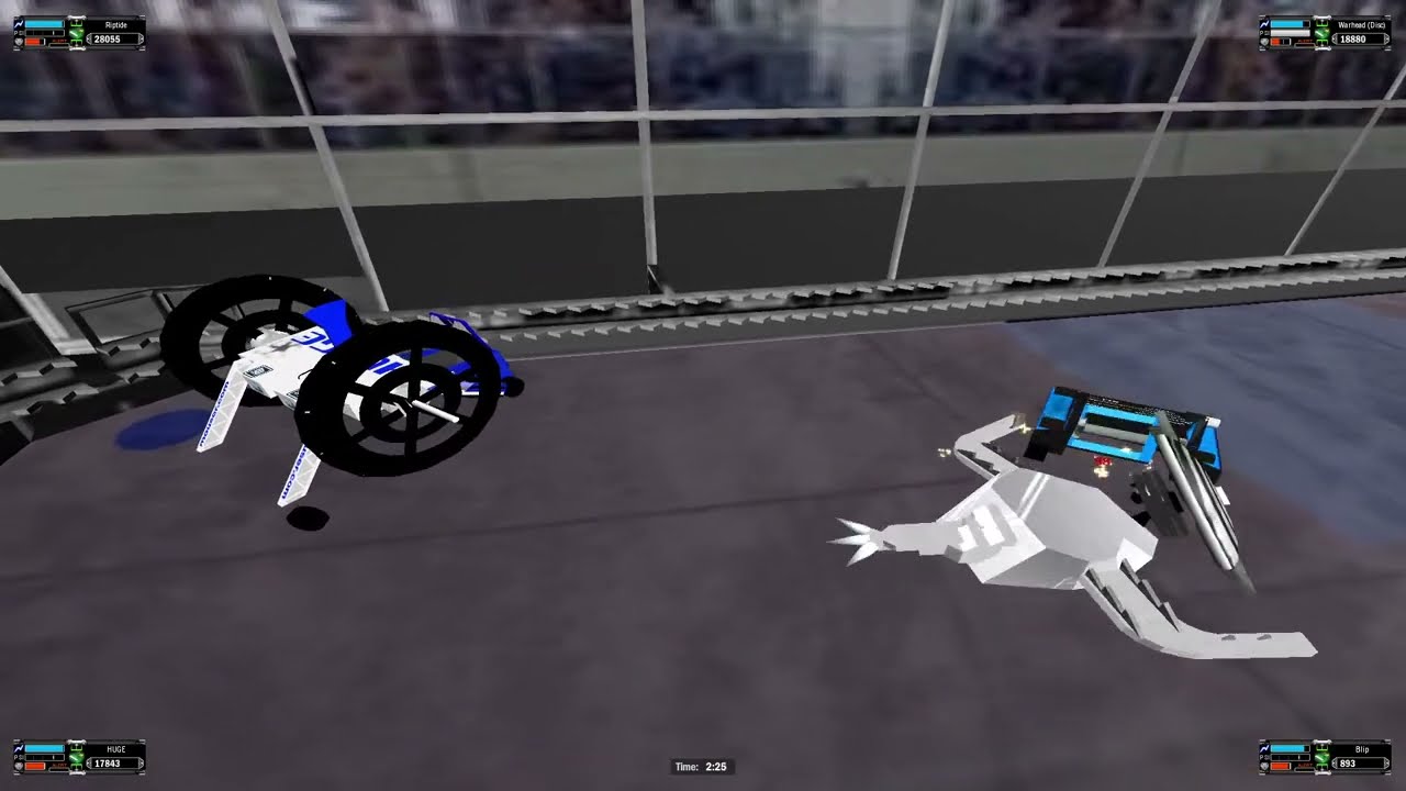 Riptide rips through these Battlebots! - TheDominusIgnis plays Robot Arena 2