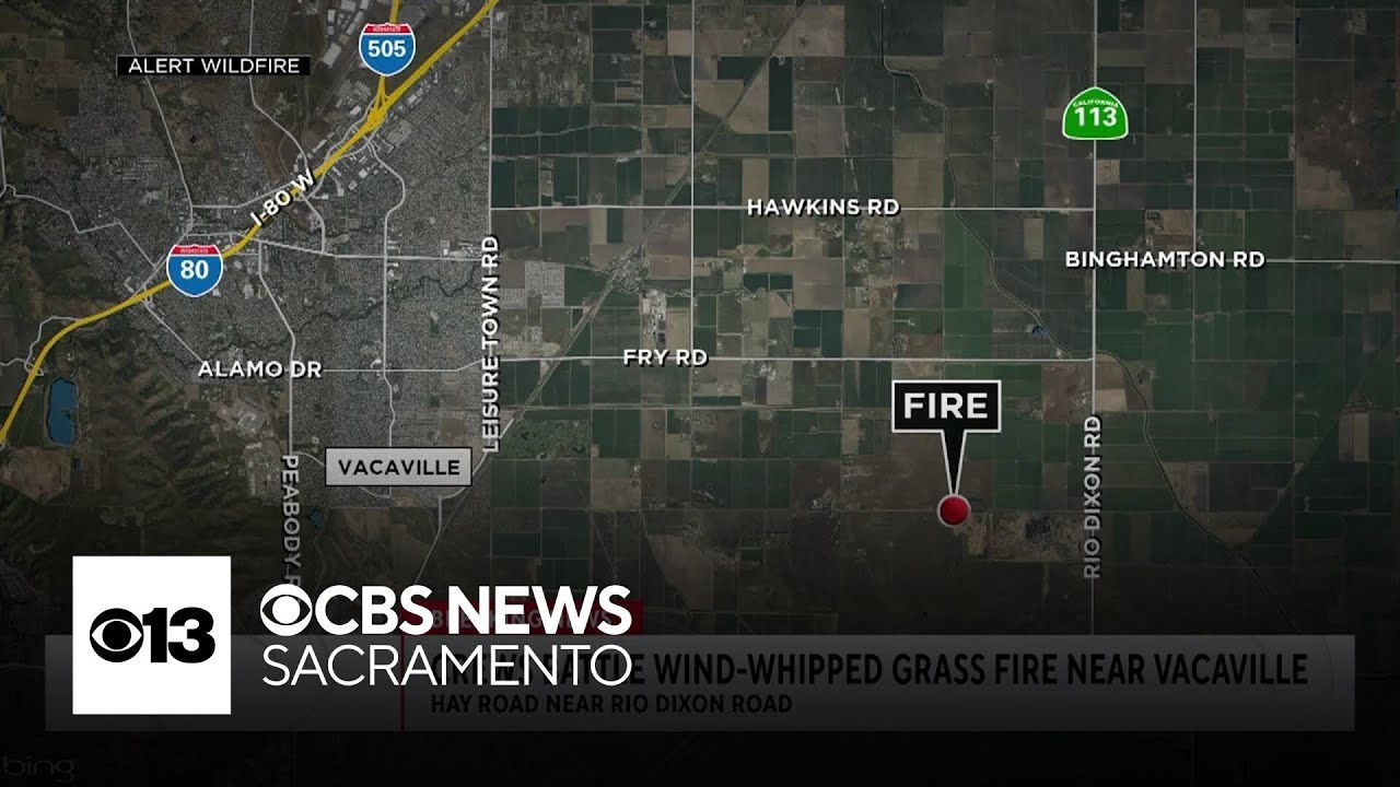 Wind-whipped Hay Fire Burns in Solano County