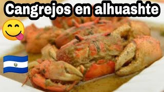 Receta de cangrejos en alhuashte ? receta Salvadoreña ??