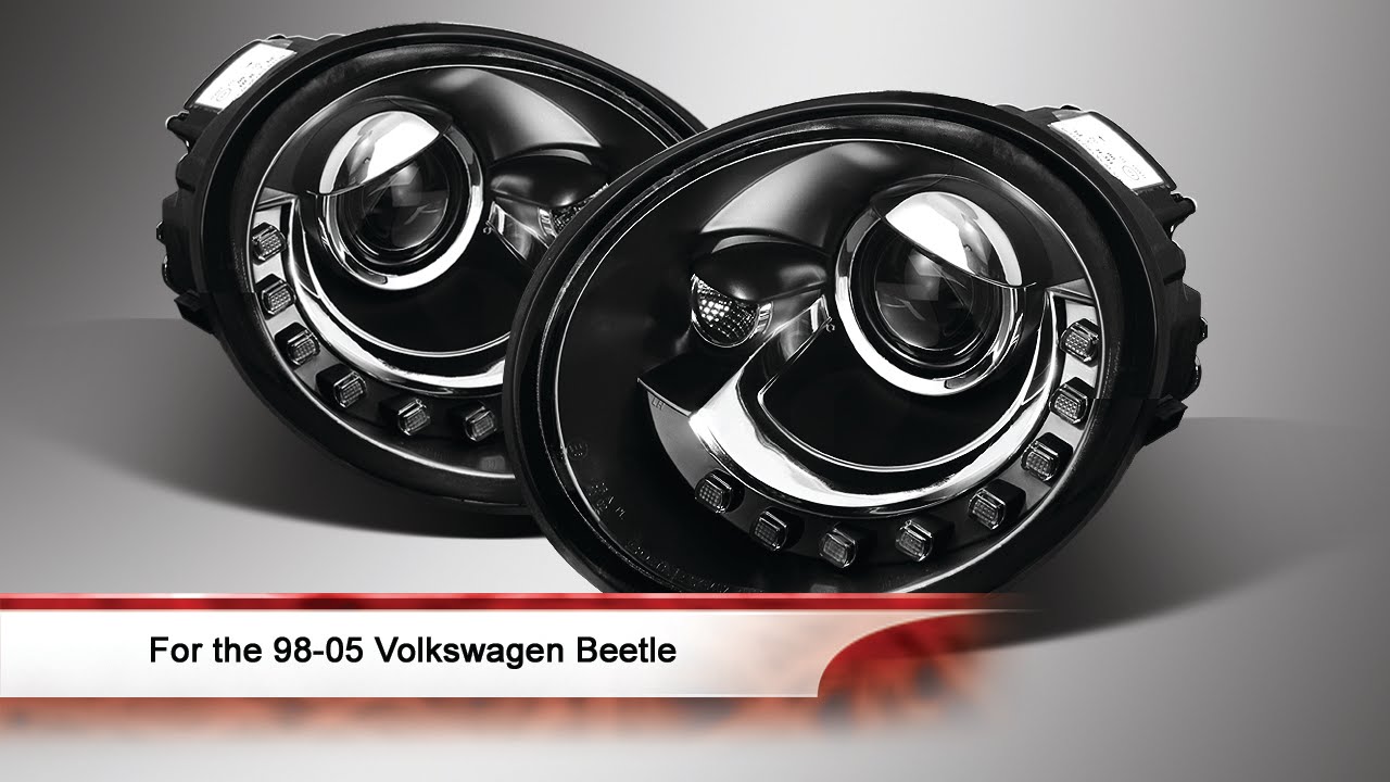 9805 Volkswagen Beetle DRL Projector Headlights YouTube