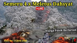 Semeru exploded four times today, residents panicked and ran away, Semeru erupted violently, Seme...