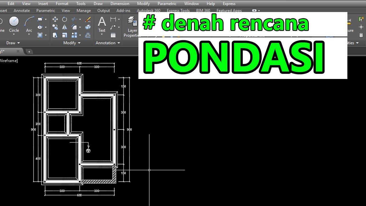 cara membuat  denah  batu kali autocad YouTube