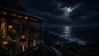 Oscillating Ocean Waves Under Moonlight ππ Nervous System Reset | Deep Sleep | 8 Hours Black Screen