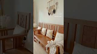 Dekorasi ruang tamu nuansa kayu