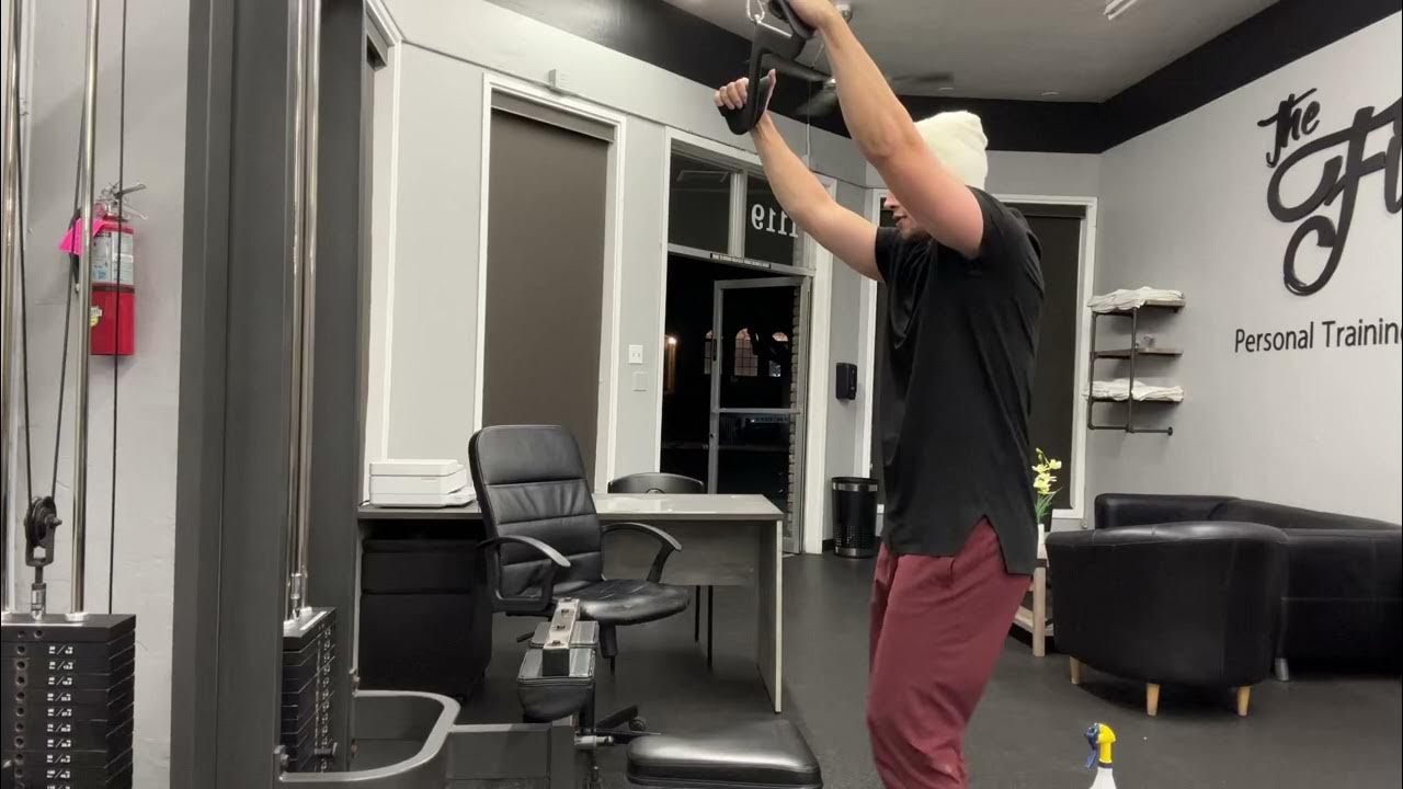 Standing upper back pulldown YouTube