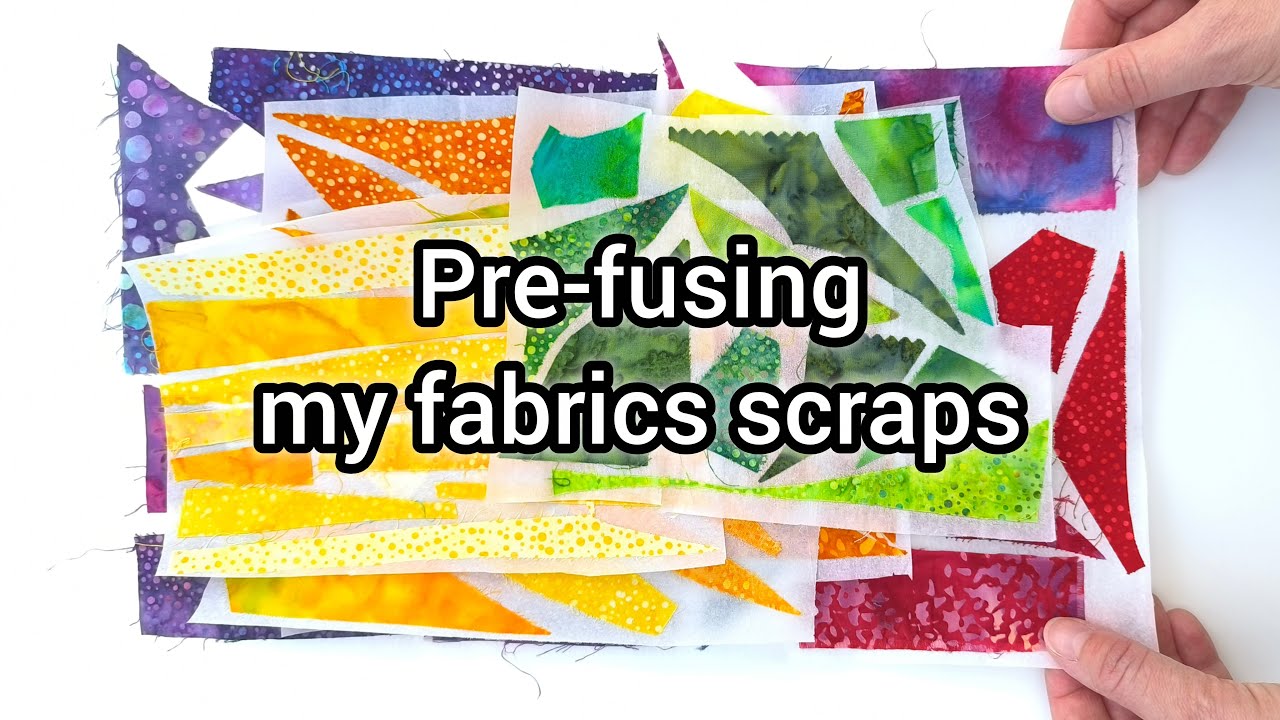 Pre-fusing my fabric scraps - YouTube