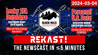 REKAST - Talkin' Bout [infosec] News 2024-03-04 #infosecnews #cybersecurity #podcast  #podcastclips by Black Hills Information Security 419 views 2 months ago 4 minutes, 57 seconds